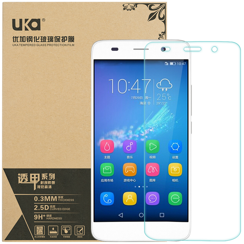 优加(uka)华为荣耀4A钢化膜/钢化玻璃膜手机保护贴膜