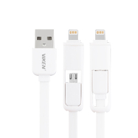 viken 二合一 防丢电镀数据线 苹果安卓 二合一 白色