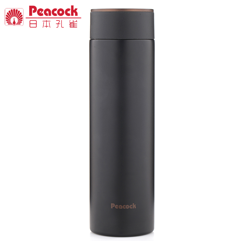 日本孔雀(Peacock)不锈钢车载商务便携保温杯高档泡茶礼品杯AMS-50(B)男士商务办公水杯 500ml 黑色