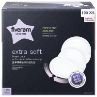 五羊（Fiveram）妈咪防溢乳垫倍柔型100片/盒 贝壳型设计 绵柔亲肤 防溢透气