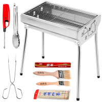尚烤佳烧烤炉 烧烤架 户外便携式不锈钢烧烤炉 木炭烧烤架 户外烧烤架 中号烤炉七件套