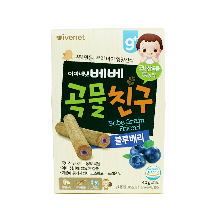 [苏宁自营]艾唯倪(ivenet)贝贝谷物棒(蓝莓味)40g