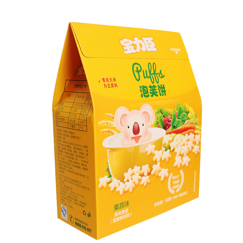 宝力臣盒装泡芙饼果蔬味50g