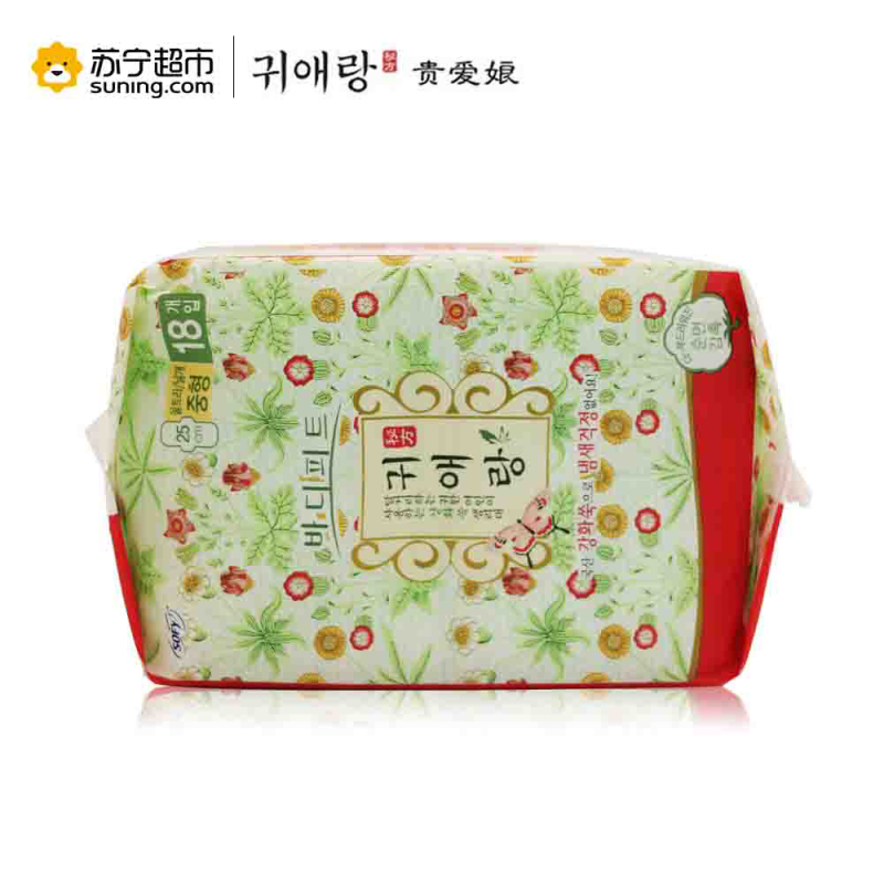 贵爱娘(LG SOFY)中草药系列 卫生巾 护垫 日用加长护翼250mm*18片(卫生巾)