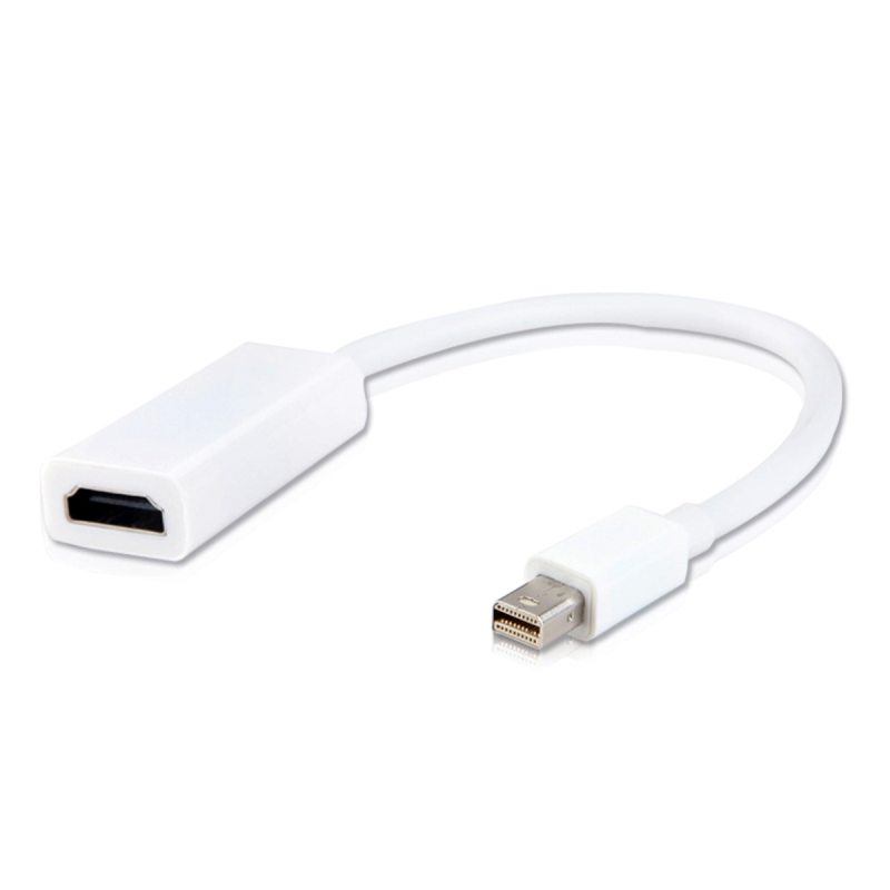 蓝盛LENTION Mini DP转HDMI转换器10/100Mbps高清视频转接 雷电接口连接电视适配器 转换器