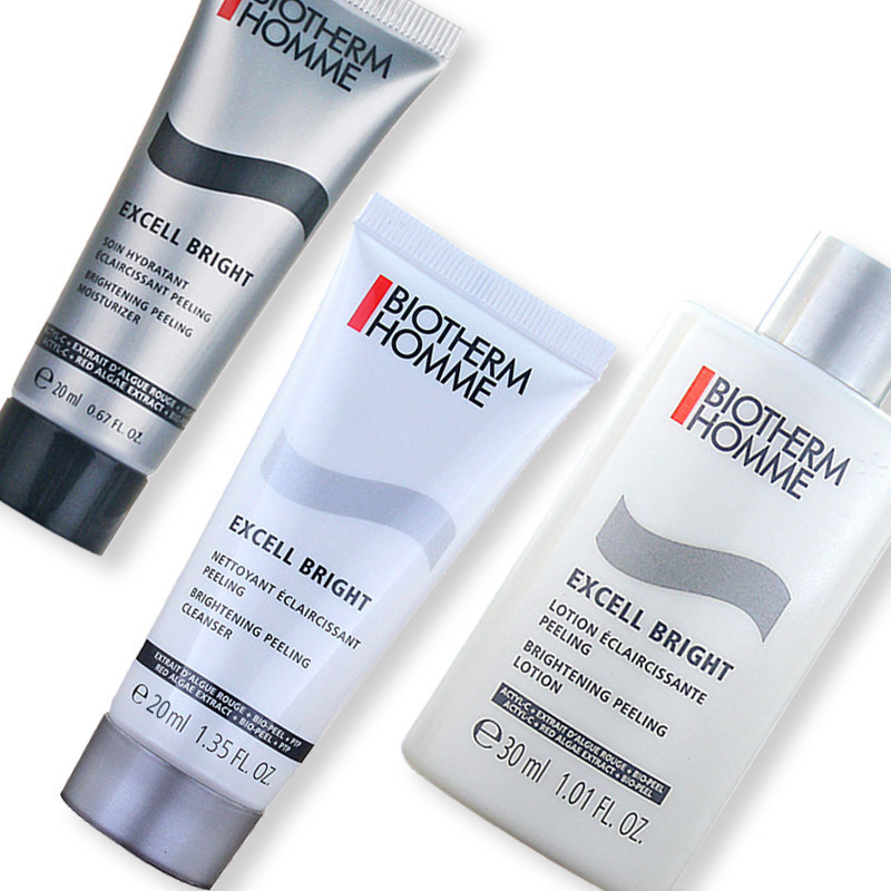 碧欧泉 (Biotherm)男士亮肤焕颜旅行三件套(洁面膏20ml+爽肤水30ml+焕颜精华霜20ml)