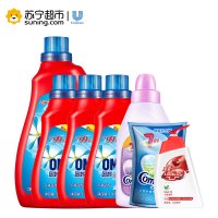 奥妙净蓝全效洗衣液5KG+金纺怡神薰衣草IL+清新柔顺502ml+卫宝抗菌洗手液-十效多护\乳润呵护\柠柚清新450ml