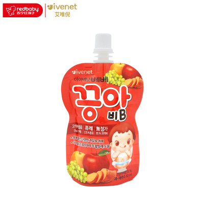 【苏宁红孩子】艾唯倪(ivenet)贝贝果蔬汁B 80ml