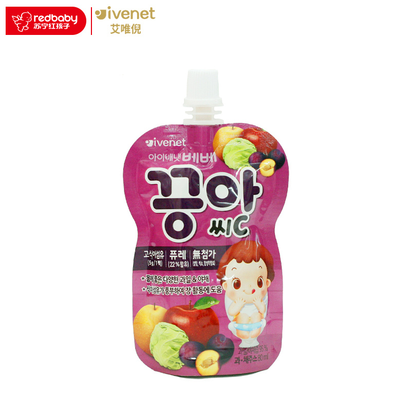 [苏宁红孩子]艾唯倪(ivenet)贝贝果蔬汁C 80ml
