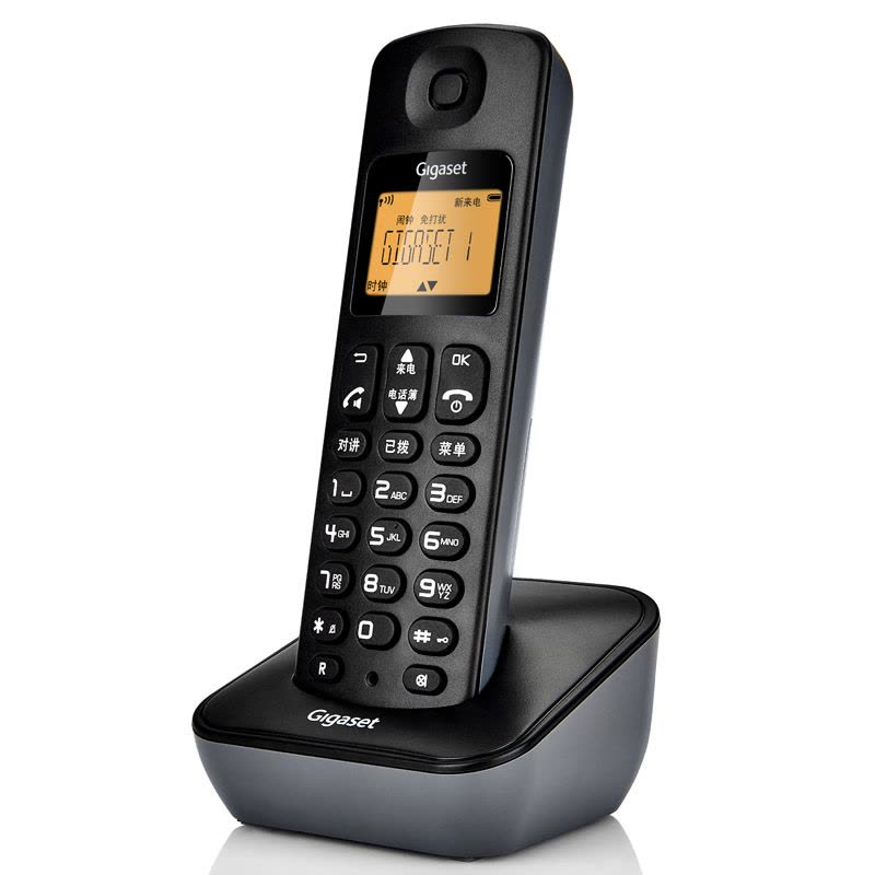 德国集怡嘉(Gigaset)原西门子品牌电话机A190L数字无绳电话单机中文显示双免提屏幕背光家用办公座机单主机(星际黑图片