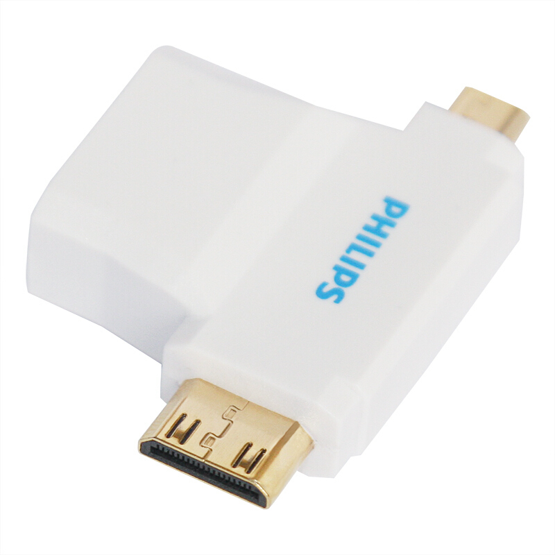 飞利浦(Philips) SWV6121/93 家用HDMI转接转换头Micro HDMI转HDMI Mini HDMI