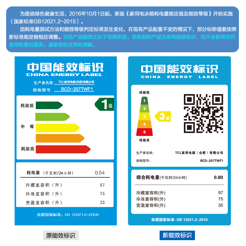 TCL冰箱 BCD-207TWF1 207升三门风冷冰箱 电脑温控 风冷无霜 三循环系统 自动低温补偿 静音家用