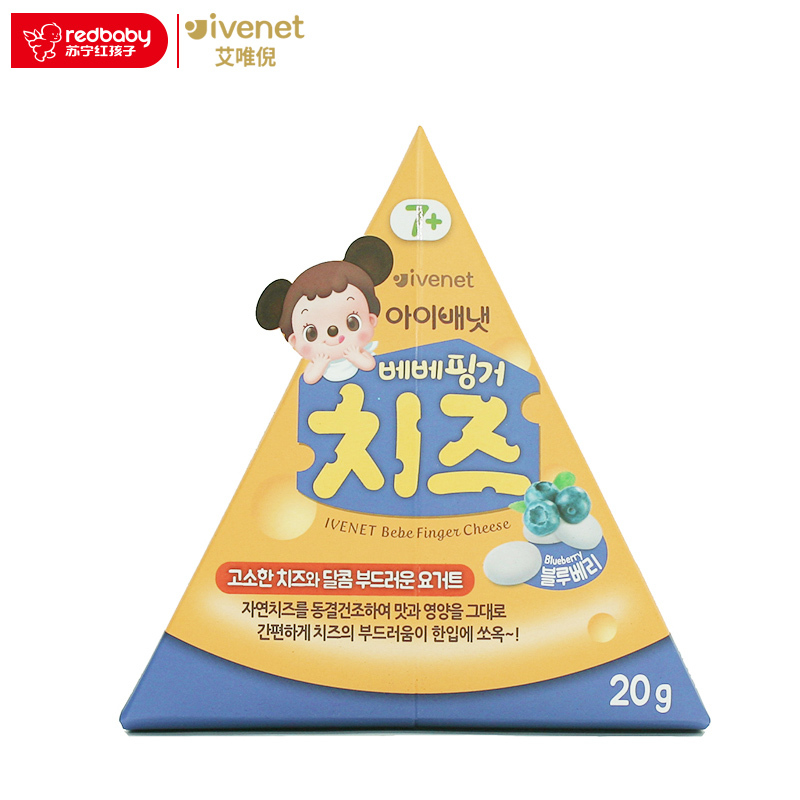 [苏宁红孩子]艾唯倪(ivenet)贝贝蓝莓奶酪溶豆 20g