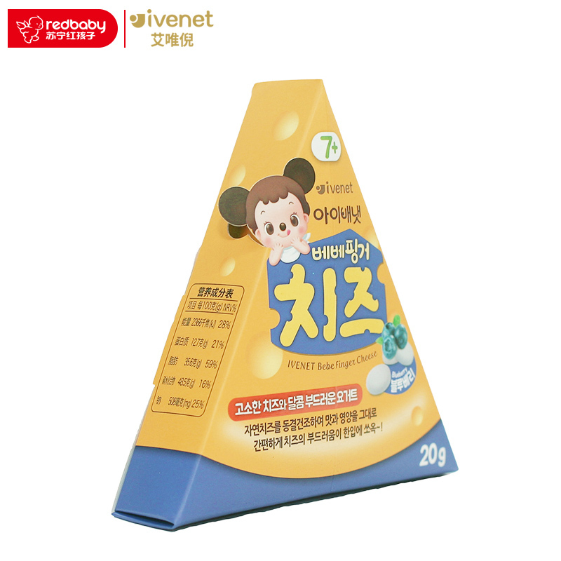 [苏宁红孩子]艾唯倪(ivenet)贝贝蓝莓奶酪溶豆 20g