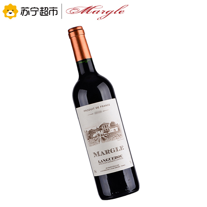 法国原瓶进口AOC级 麦戈(Margle)朗格多克干红葡萄酒750ml 单支装