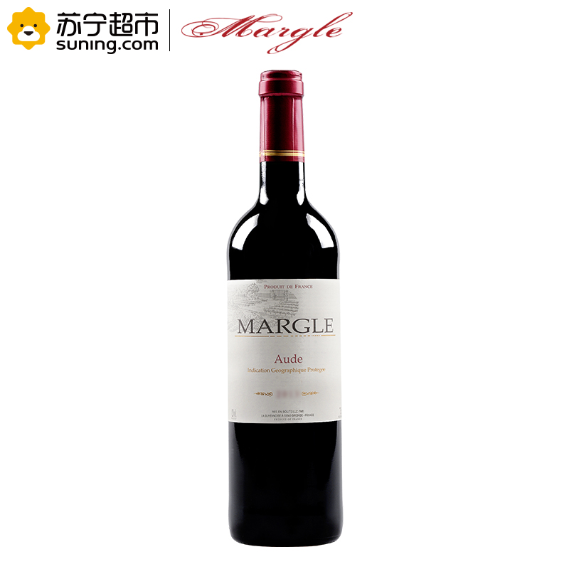 法国原瓶进口IGP级 麦戈(Margle)奥德干红葡萄酒750ml 单支装