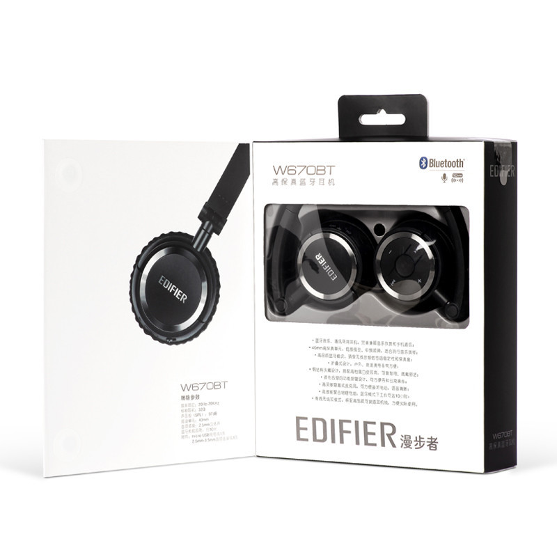 漫步者(EDIFIER) W670BT 高音质手机无线蓝牙耳机 头戴式耳机 音乐耳机 白色
