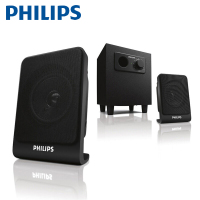 飞利浦(Philips)音响 多媒体桌面迷你电脑音箱 2.1低音炮重低音 黑色