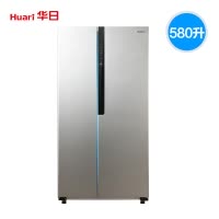 华日(Huari) 580升 风冷无霜 智能温控 触摸LED显屏 大容量对开双门冰箱（卡其银）BCD-580WHDB