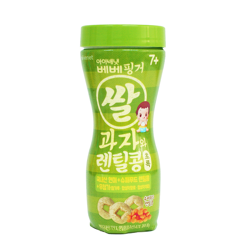 [苏宁自营]艾唯倪(ivenet)贝贝泡芙米饼(菠菜味)30g