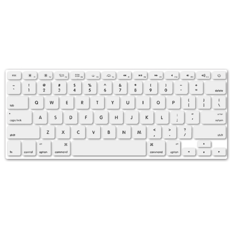 蓝盛(LENTION)MacBook Air11.6英寸斑斓键盘保护膜 适用苹果笔记本电脑键盘硅胶贴膜 白色