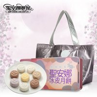 圣安娜饼屋至脆至潮搭配冰皮月饼440g 传统手工老式广式月饼港式月饼中秋月饼礼盒装广东特产零食糕点