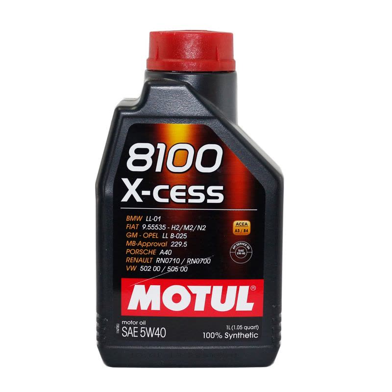 MOTUL 8100X-CESS 5W40 全合成汽车发动机润滑油 API SN/CF级别 1L/瓶图片