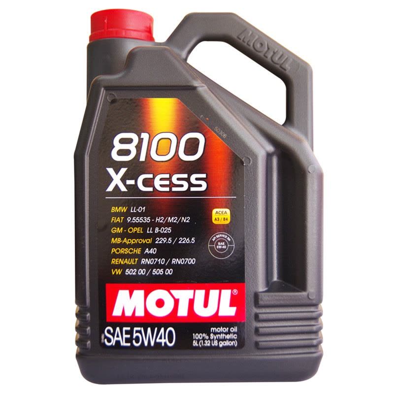 MOTUL 8100X-CESS 5W40 全合成汽车发动机润滑油 API SN/CF 级别 5L/瓶图片