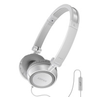 漫步者(Edifier) H650P立体声线控耳麦便携头戴式手机通讯耳机 白色