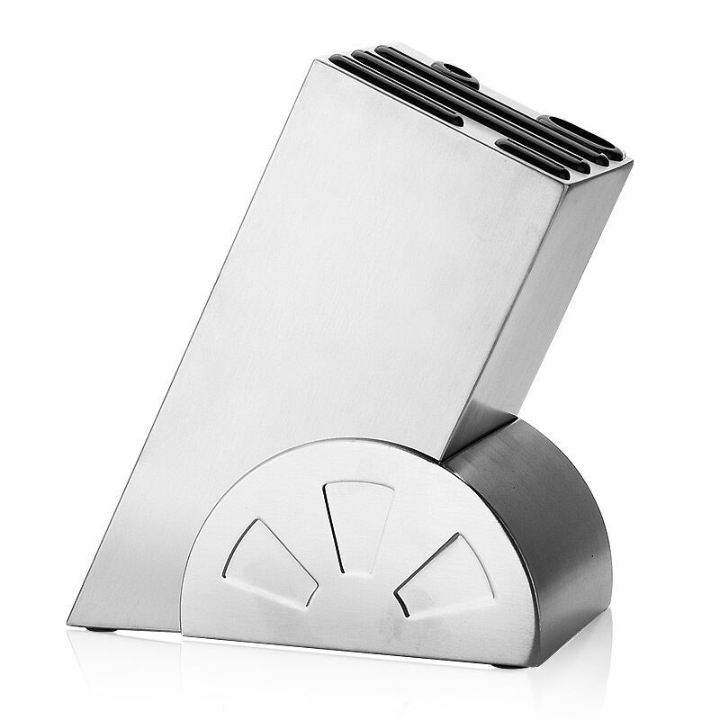 美厨(maxcook)不锈钢刀架 MCWA-DJ001 (刀座 适用不同大小刀具 6个刀槽 可拆卸易清洗 加厚不锈钢)