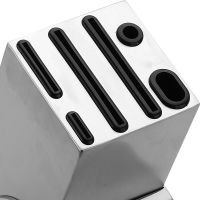 美厨(maxcook)不锈钢刀架 MCWA-DJ001 (刀座 适用不同大小刀具 6个刀槽 可拆卸易清洗 加厚不锈钢)