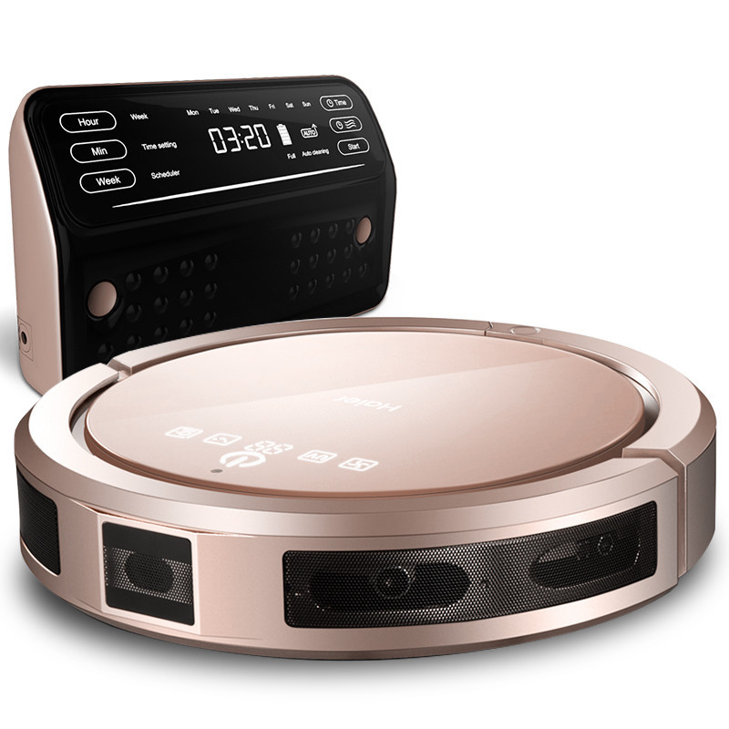 海尔（Haier） 无线充电扫地机器人 WRC-680G 吸尘器无线充电扫地拖地甩吸卷五合一