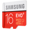 三星(SAMSUNG) MicroSD存储卡 16G(CLASS10 UHS-1 80MB/s) EVO Plus