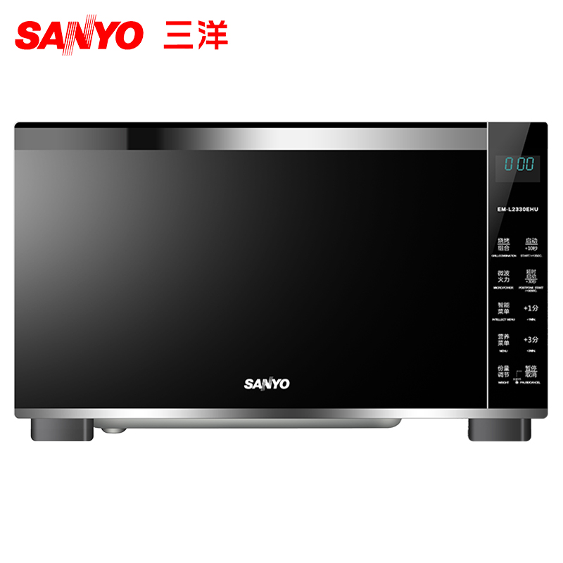 三洋(SANYO) 微波炉 EM-L2330EHU 平板 23L 微电脑 烧烤不锈钢内胆家用正品