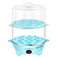 索爱迷你双层煮蛋器不锈钢家用蒸蛋器 自动断电正品多功能煮蛋机