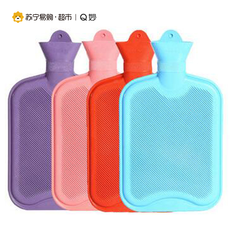 Q妙橡胶注水热水袋充水暖手宝1L