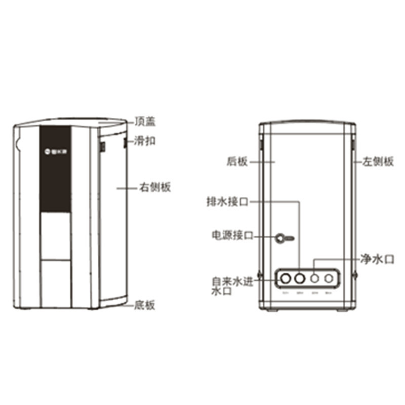 [好评返现500]碧水源OriginWater净水器家用厨房直饮自来水过滤D800厨下低压納滤净水机低废水无水箱