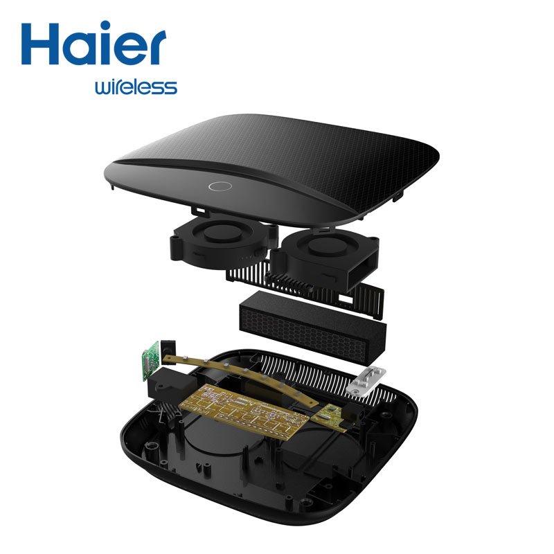 海尔(Haier)智能车载空气净化器HY-A828 去除车内异味除甲醛 净化PM2.5 释放负离子氧吧