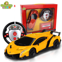 仙邦宝贝 玩具遥控车兰博基尼方向盘充电1:24儿童玩具男孩益智赛车漂移 车模型仿真玩具 727-AF20