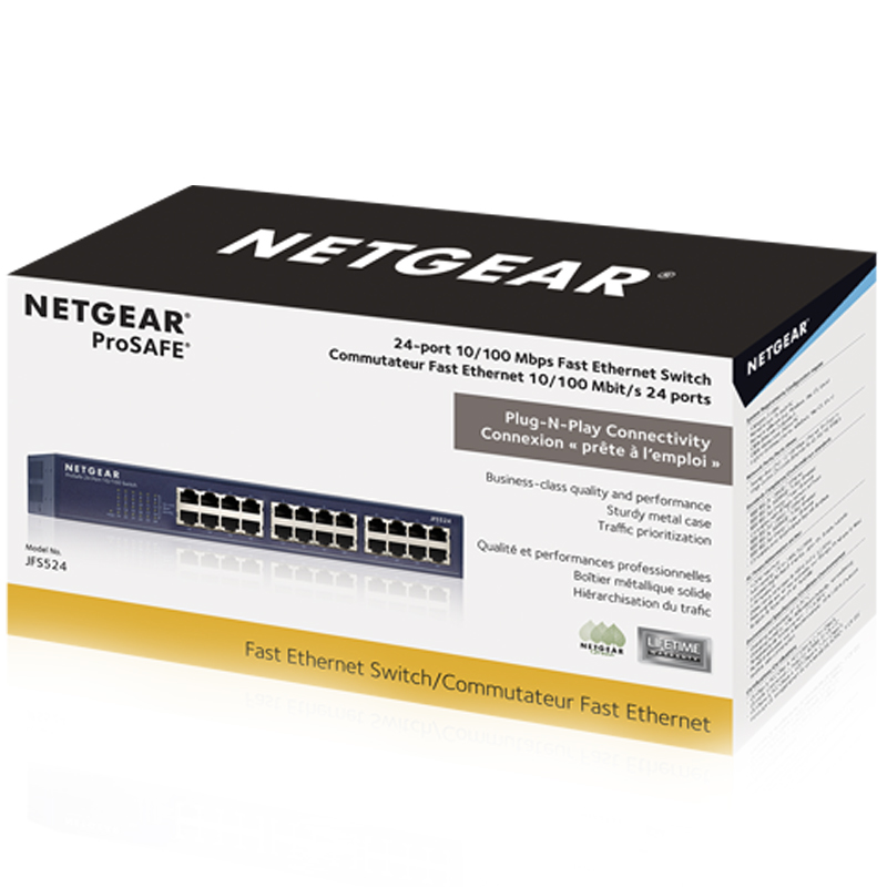 美国网件(NETGEAR)JFS524 24口百兆以太网交换机