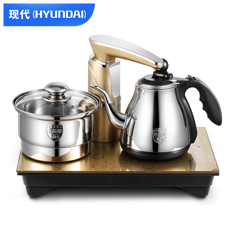现代(HYUNDAI)QC-CSH206全自动智能上水壶304不锈钢电热抽水壶 煮茶壶