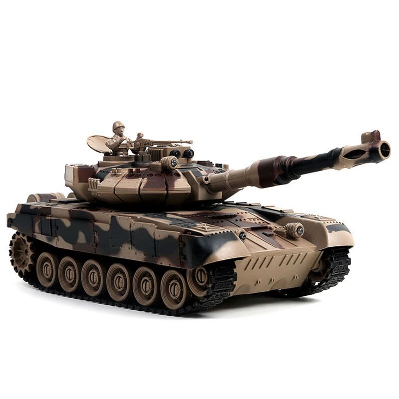 [苏宁自营]勾勾手 遥控车 儿童遥控坦克遥控红外对战充电坦克 俄罗斯T90坦克-迷彩黄图片