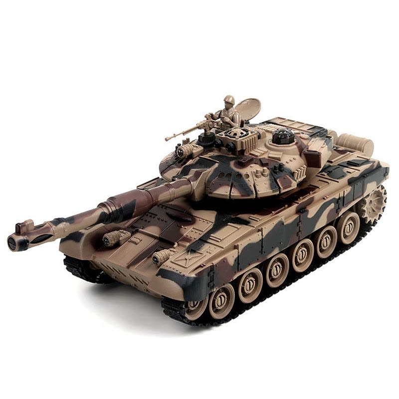 [苏宁自营]勾勾手 遥控车 儿童遥控坦克遥控红外对战充电坦克 俄罗斯T90坦克-迷彩黄图片