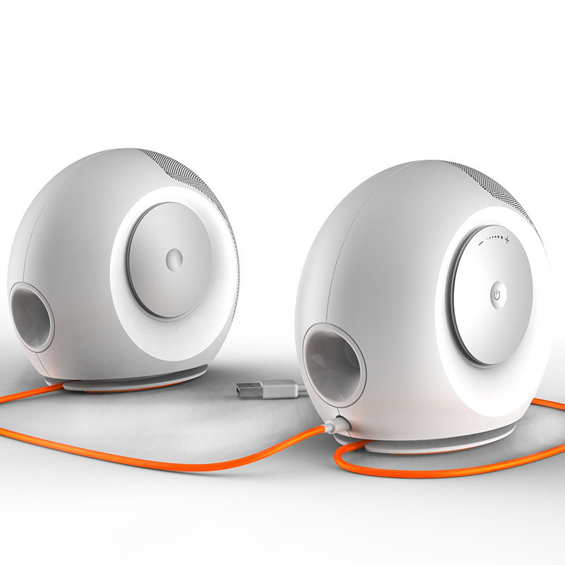 JBL Pebbles mini 音乐蜗牛电脑小音箱 USB供电 低音炮 2.0迷你音响 白色