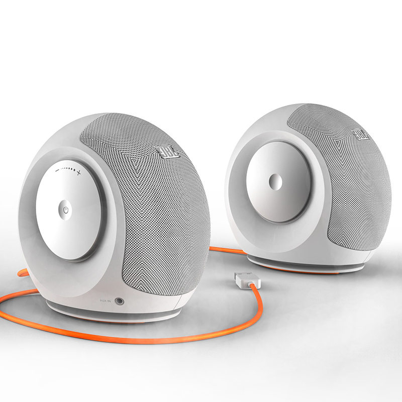 JBL Pebbles mini 音乐蜗牛电脑小音箱 USB供电 低音炮 2.0迷你音响 白色