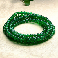 左传 绿玉髓项链 多圈项链 毛衣链服饰项链 8mm 周长约1450mm