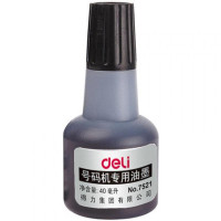得力7521号码机专用油墨 12瓶/盒 黑色