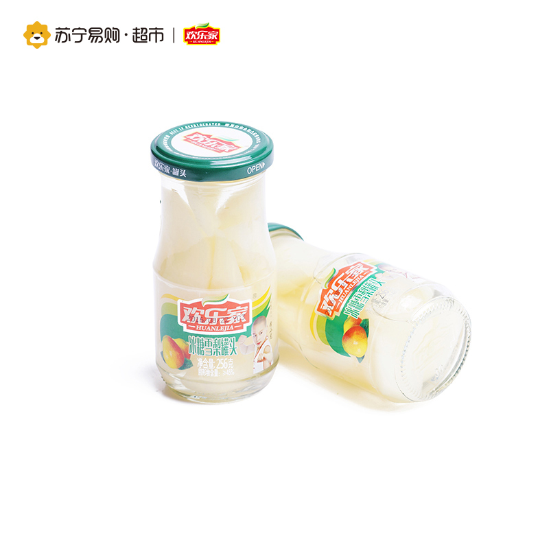 欢乐家 雪梨罐头 256g*12 箱装水果速食罐头