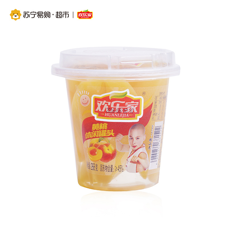 欢乐家 黄桃罐头 268g*12