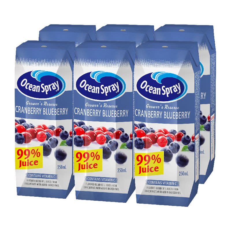 Ocean Spray 优鲜沛 蓝莓苹果葡萄复合果汁饮料250ml*6图片